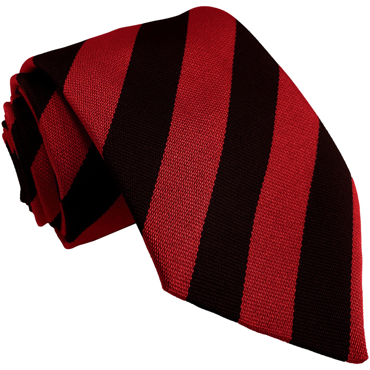 Black and Red Block Stripe School Ties and Clip On Ties – All Ages ...