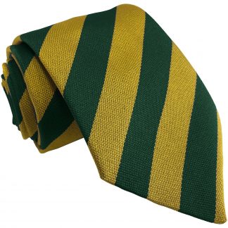 Bottle Gold Block Stripe School Tie