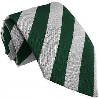 Bottle White Block Stripe School Tie