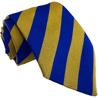Royal Gold Block Stripe School Tie