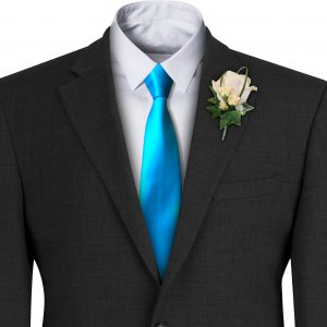 Turquoise Satin Wedding Tie
