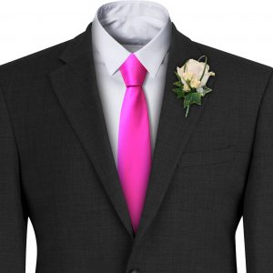 Cerise Satin Wedding Tie