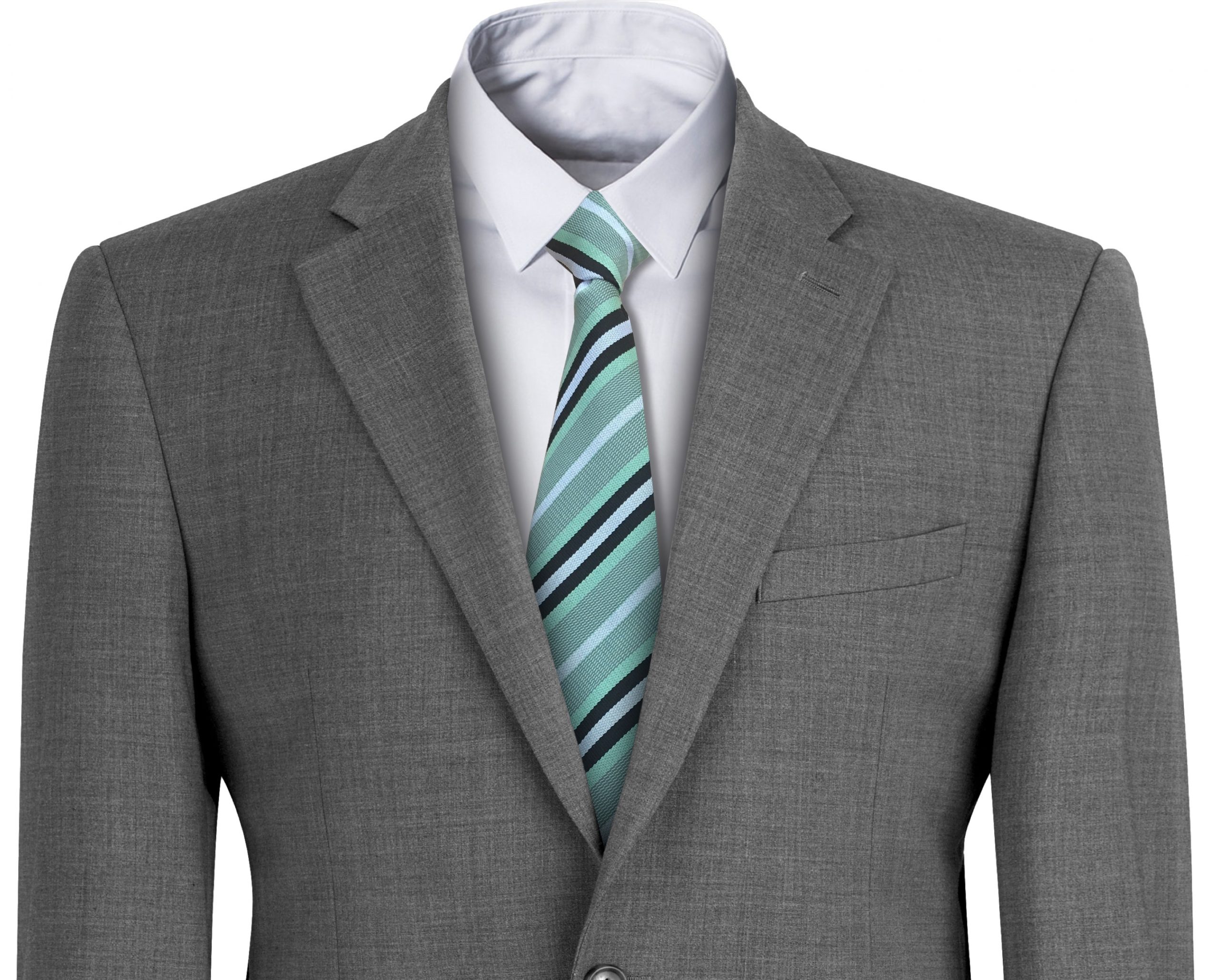 MENS BLACK & WHITE STRIPE SPORT TIE stripes striped necktie 