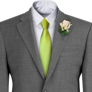 Lime Satin Wedding Tie