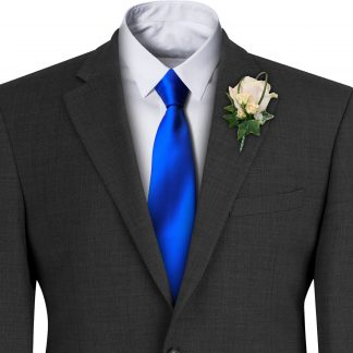 Royal Blue Satin Wedding Tie