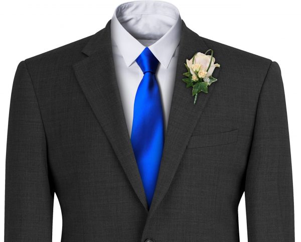 Royal Blue Satin Wedding Tie
