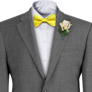 Yellow Satin Wedding Bow Tie