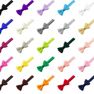 Satin Bow Tie for Men - Adjustable Pre-tied with Optional Pocket Square