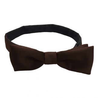 Brown Slim Fit Retro Punk Skinny Bow Ties