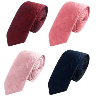 Men's 100% Crushed Silk Skinny Ties