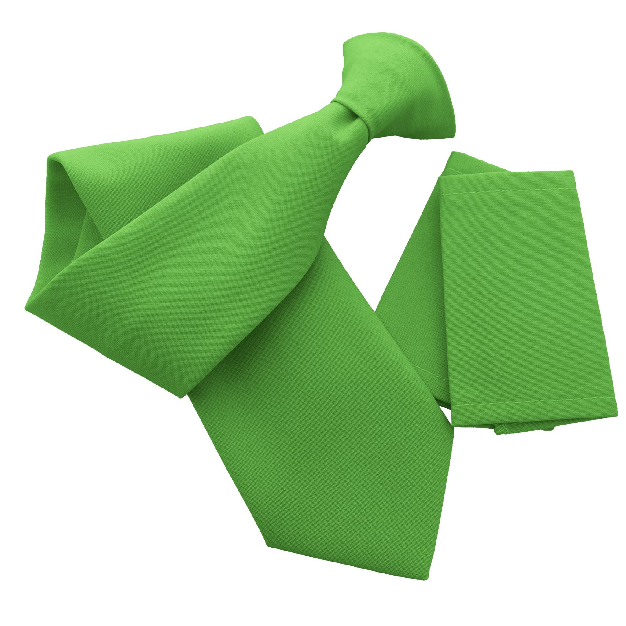 Plain Matte Emerald Green Clip On Tie with optional Epaulettes