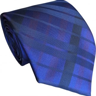 Purple Navy Tie Plaid Check