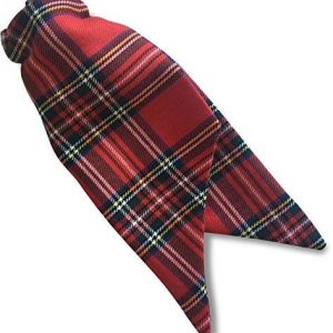 Ladies ClipOn Cravat Highland Plaid Check Royal Stewart