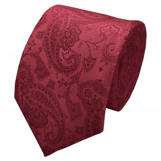 Mens Burgundy Paisley Neck Tie
