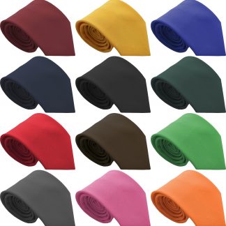 Adult Plain Matt Tie Extra Long with Optional Shoulder Epaulettes