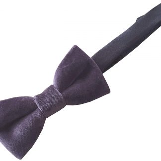 Men's Purple Velvet Bow Tie 100% Cotton