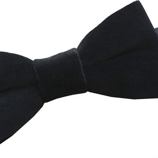 Men's Black Velvet Bow Tie 100% Cotton