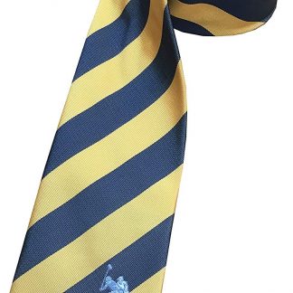 Men's 100% Silk Neck Tie - Yellow & Navy Polo Club
