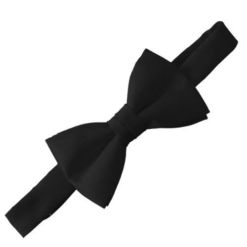 Men's Black Satin Bow Tie by Great British Tie Club Clubties
