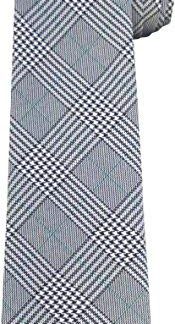 Men's Houndstooth Check Woven Neck Tie