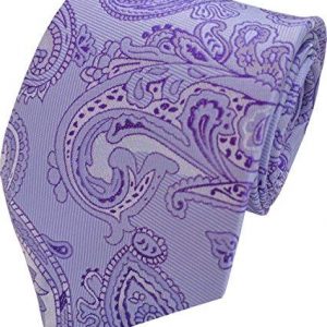 Mens Paisley Woven Neck Tie (Lilac)