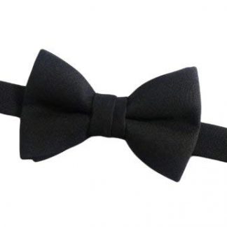 Men's Plain Matt Black Bow Tie (Great British Tie Club)