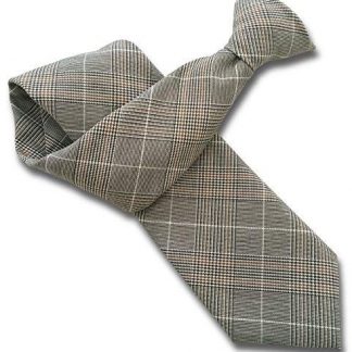 Men's Tweed Clip-On Tie (Prince of Wales Check)