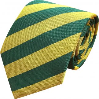 Men's Green Gold Striped Neck Tie Team Australia Colours
