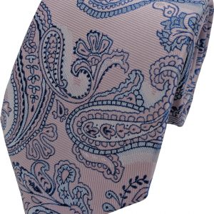 Pale Pink and Navy Blue Bailey Mens Tie