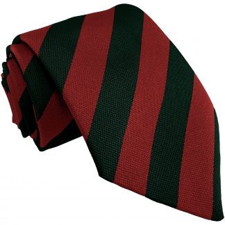 Red Bottle Block Stripe School Tie