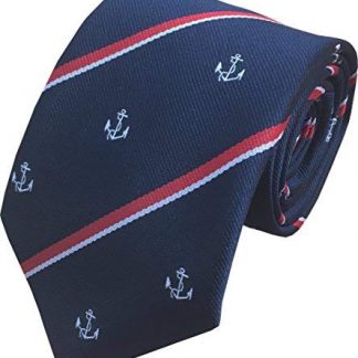 Royal Navy Anchor & Stripe Regimental Tie