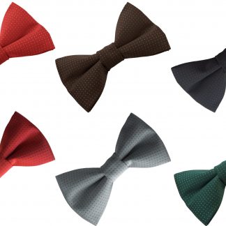 Men's Satin Bow Tie with Pinspots