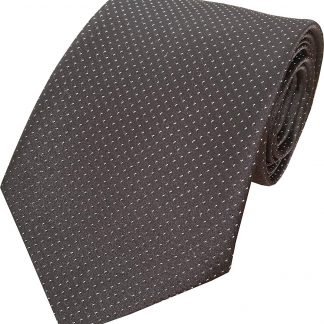 Horse Dressage Spotted Ties - British Made Fast Delivery - Brown with White Spots, 45 inch Tie (Child)