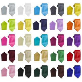 Men's Satin Wedding Ties & Pocket Squares