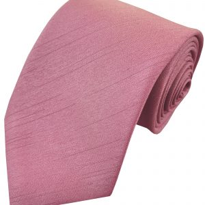 Dusty Pink Wedding Tie / Clip On / Ruche Cravat - Shantung Poly Dupioni Mens Optional Hanky