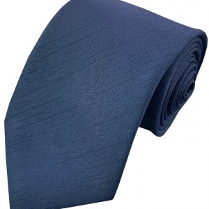 Ocean Blue Wedding Tie / Clip On / Ruche Cravat - Shantung Poly Dupioni Mens Optional Hanky