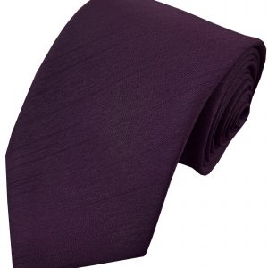 Prune Purple Wedding Tie Poly Dupioni Mens Optional Hanky