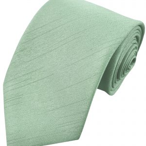 Sage Green Wedding Tie / Clip On / Ruche Cravat - Shantung Poly Dupioni Mens Optional Hanky