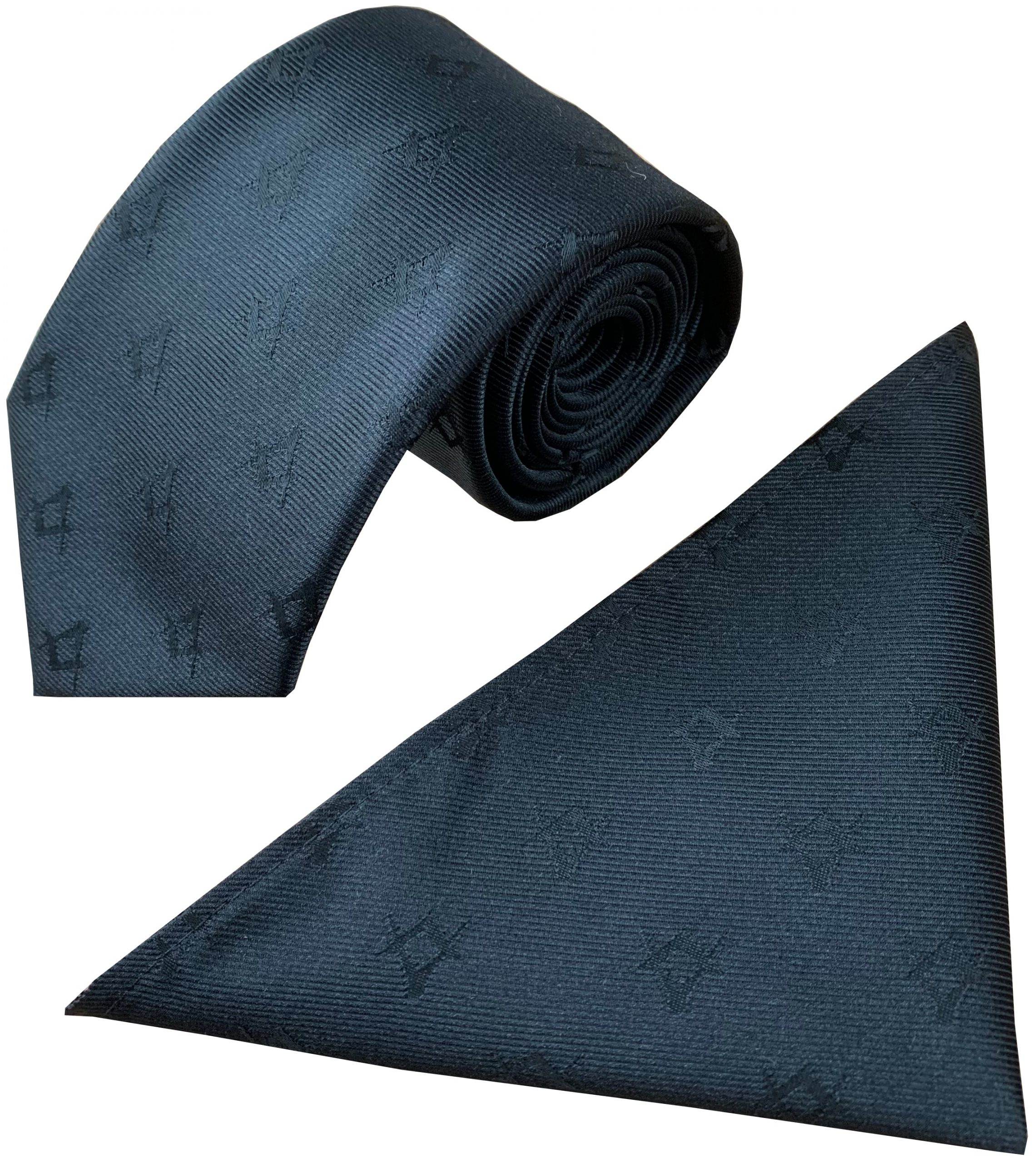 Vuitton Blue/Black Silk Pocket Square