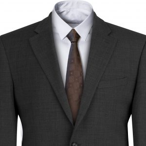 Brown Checked Mens Clip On Tie