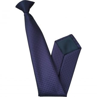 Black Clip On Tie with Purple Check