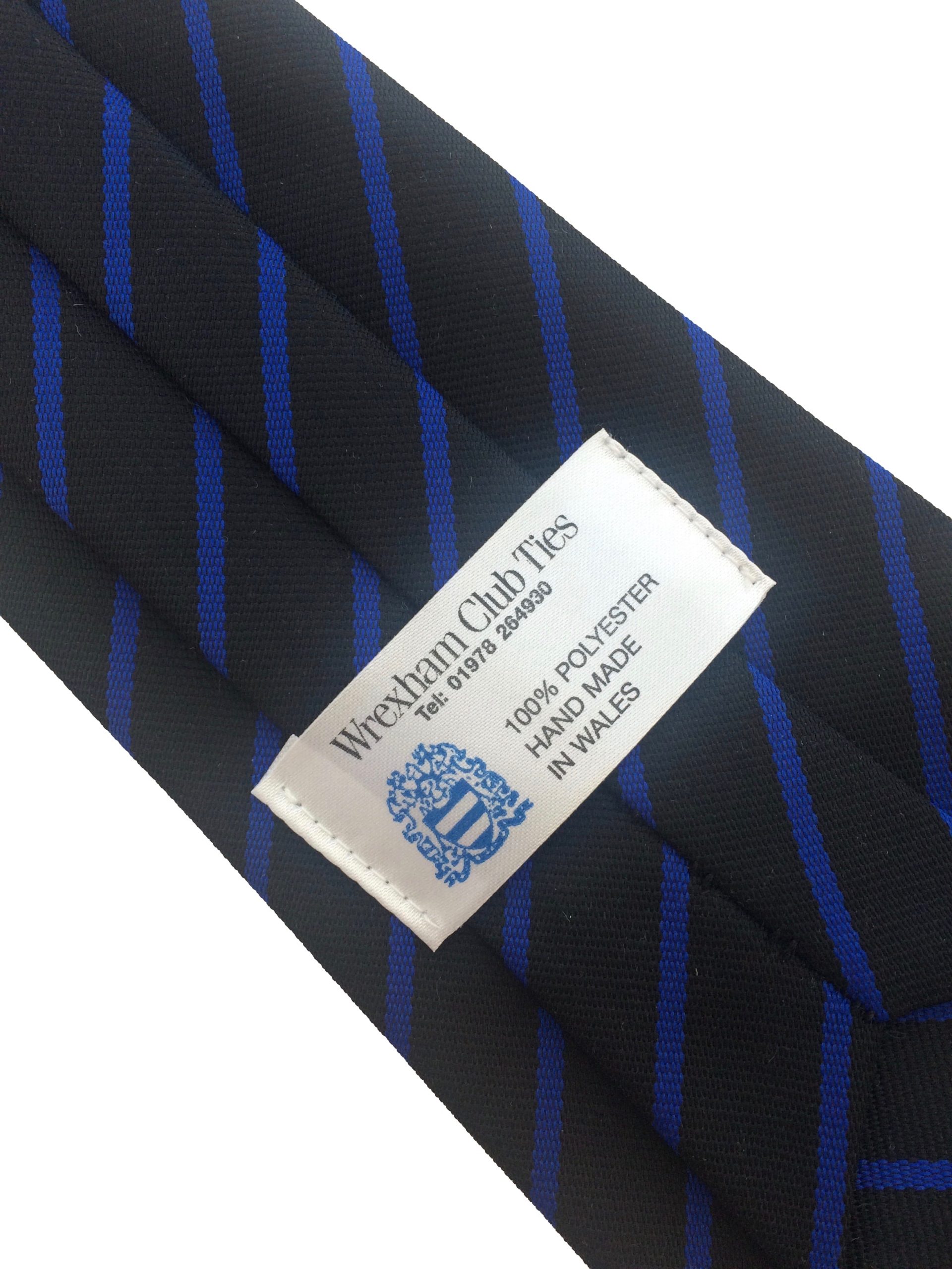 Black Clip On Tie with Slim Royal Blue Stripe Clipper Snapper Tie ...