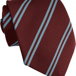 Maroon and Sky Blue Double Stripe School Ties and Clip On Ties – All Ages