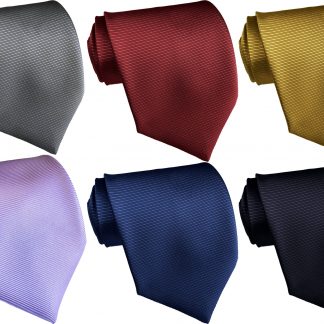 Mens Horizontal Stripe Standard Ties Burgundy Gold Navy Royal Silver Lilac