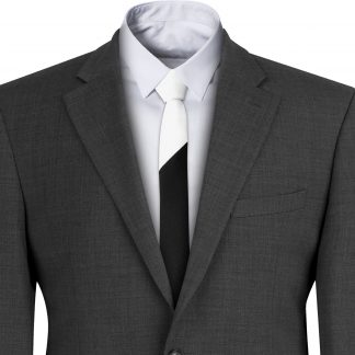 Gary Numan Style Black and White Skinny Tie