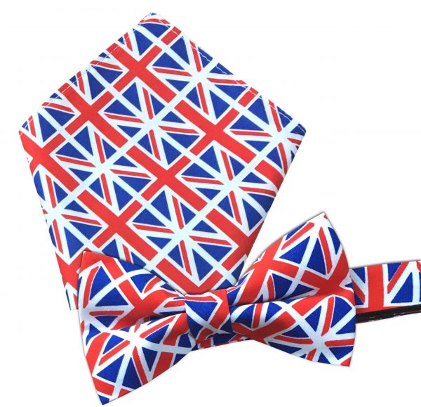 Union Jack Bow Tie and Hanky