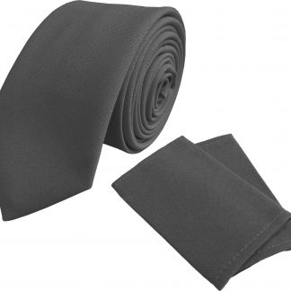 Plain Grey Mens Tie Wide or Skinny Long or Short Optional Epaulettes Workwear
