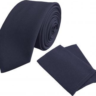Plain Navy Blue Mens Tie Wide or Skinny Long or Short Optional Epaulettes Workwear