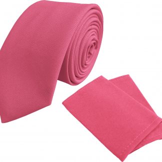 Plain Pink Mens Tie Wide or Skinny Long or Short Optional Epaulettes Workwear