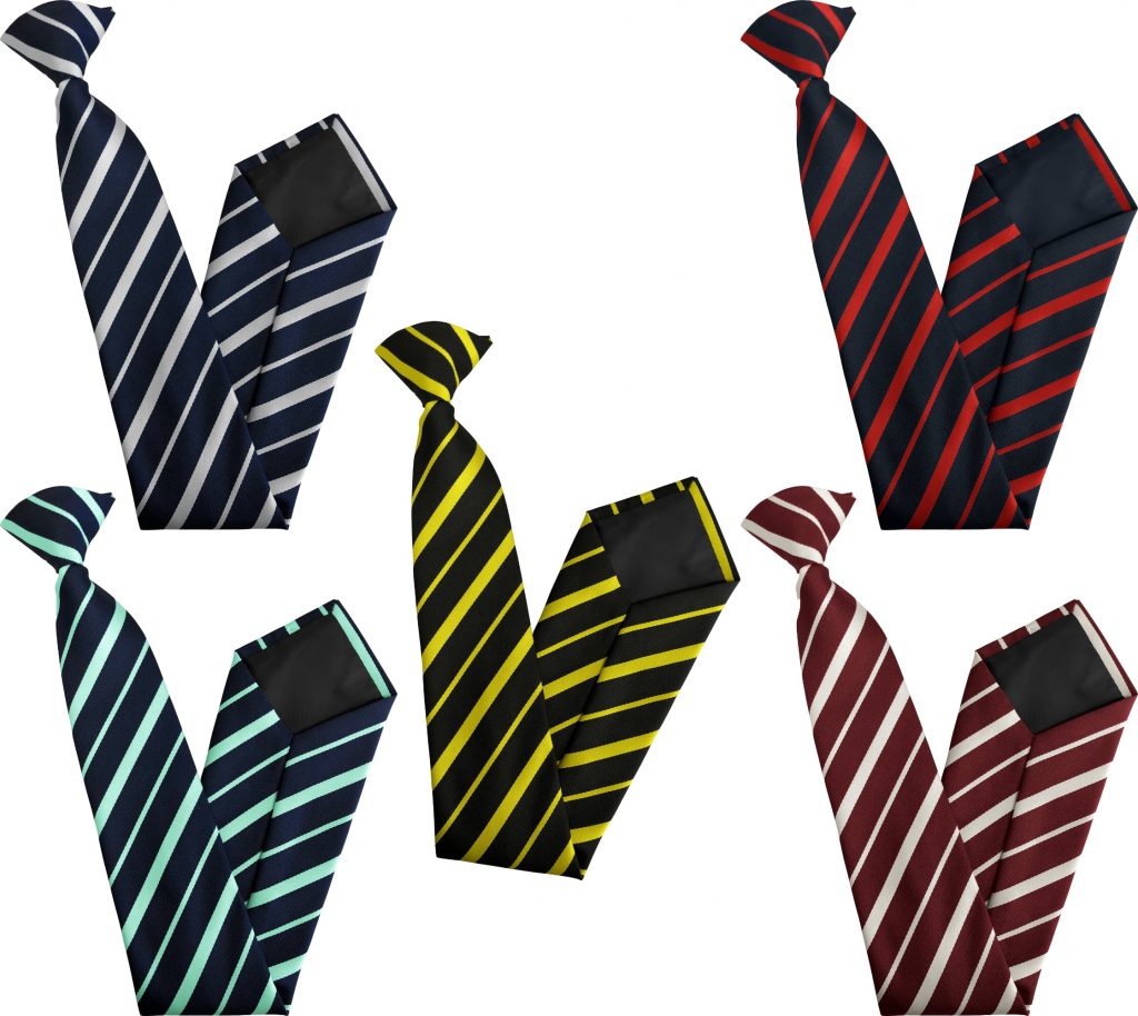 Mens Clip On Tie With Raised Satin Stripes – Wrexham Club Ties Ltd